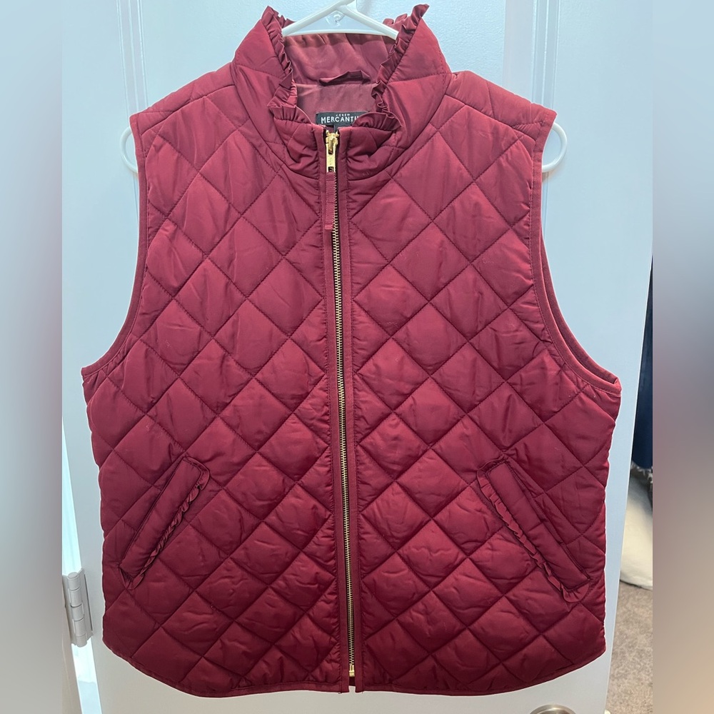 J crew MERCANTILE maroon vest